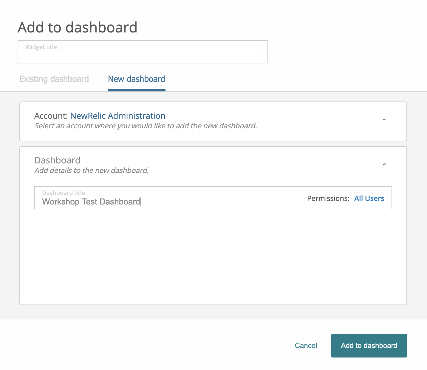 Dashboard Creation